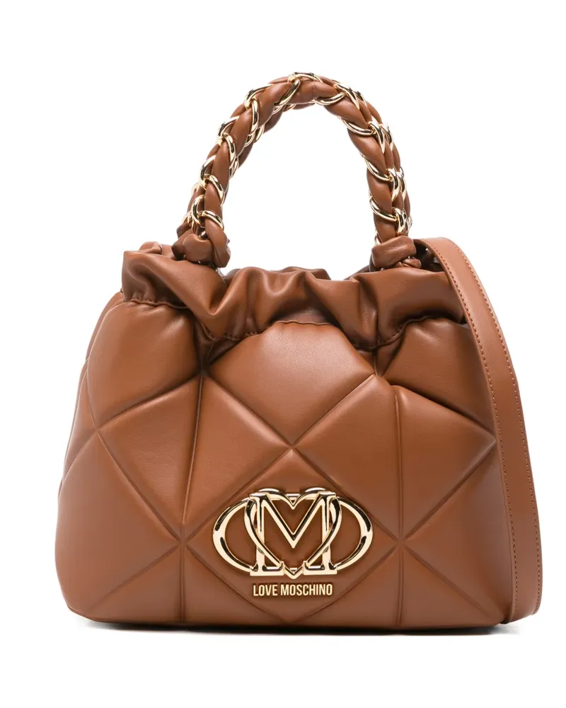 Moschino quilted tote bag - Braun Braun