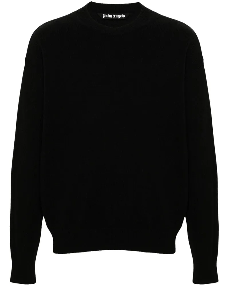 Palm Angels Pullover mit Monogramm-Print - Schwarz Schwarz