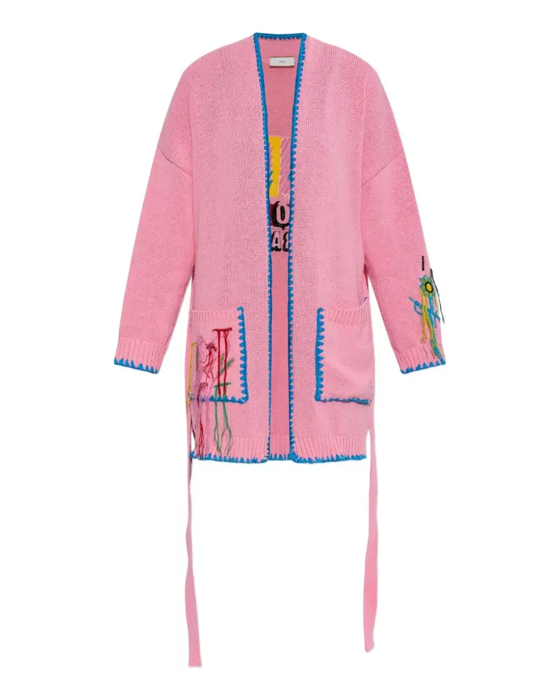 AKEP embroidered fringed cardigan - Rosa Rosa