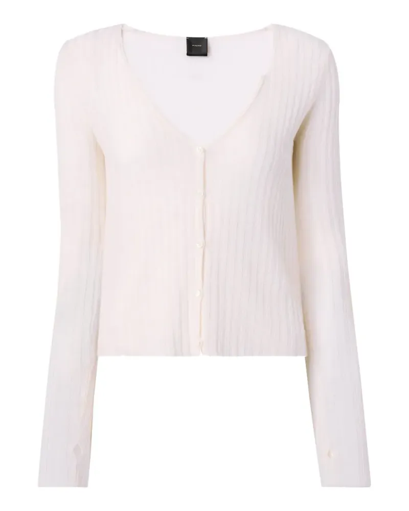 Pinko Gerippter Cardigan mit V-Ausschnitt - Nude Nude