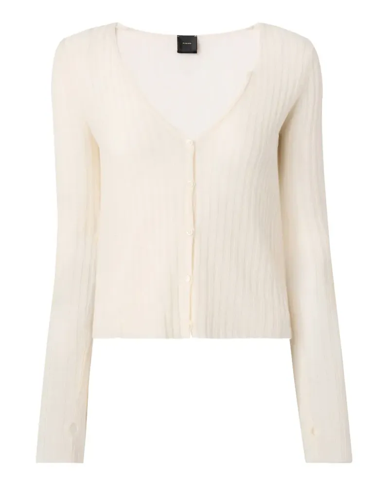 Pinko Gerippter Cardigan mit V-Ausschnitt - Nude Nude