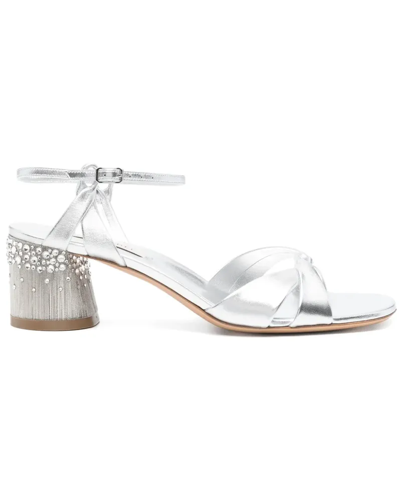 Casadei Sandalen mit Kristallen 55mm - Silber Silber