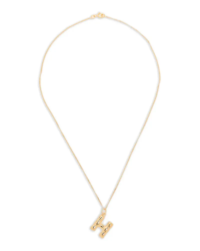 Completedworks H pendant necklace - Gold Gold