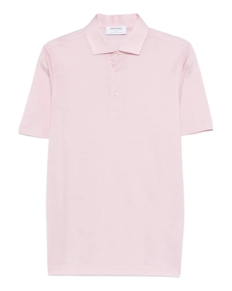 Gran Sasso Poloshirt mit kurzer Knopfleiste - Rosa Rosa