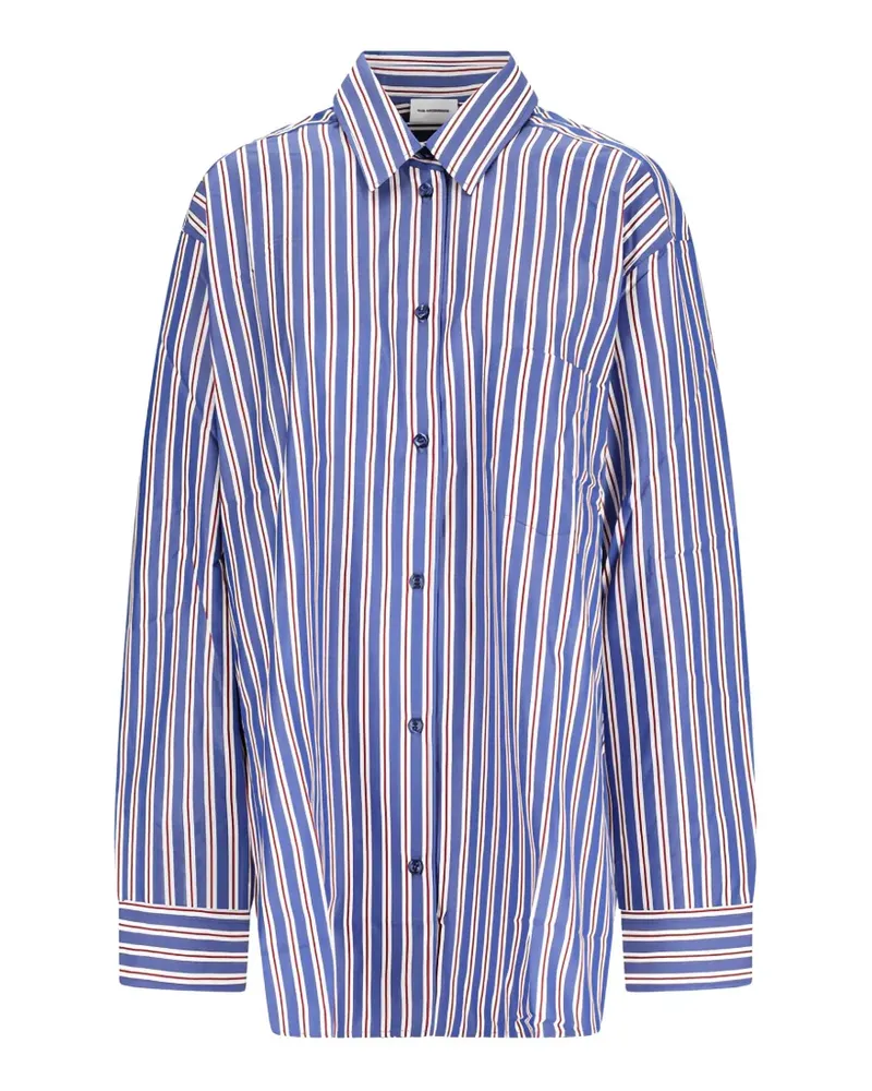 ANDAMANE Gestreiftes Georgiana Oversized-Hemd - Blau Blau