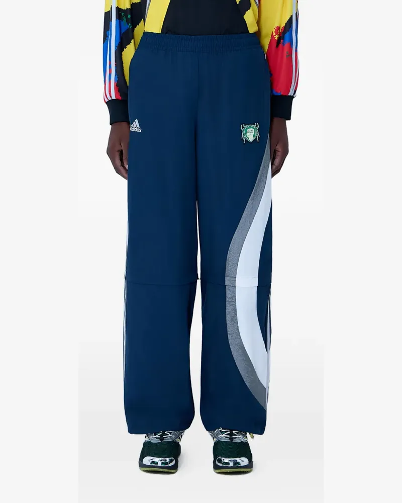 adidas x Brain Dead elasticated-waist logo track pants - Blau Blau