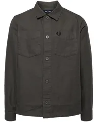 Fred Perry Hemdjacke aus Canvas Grün