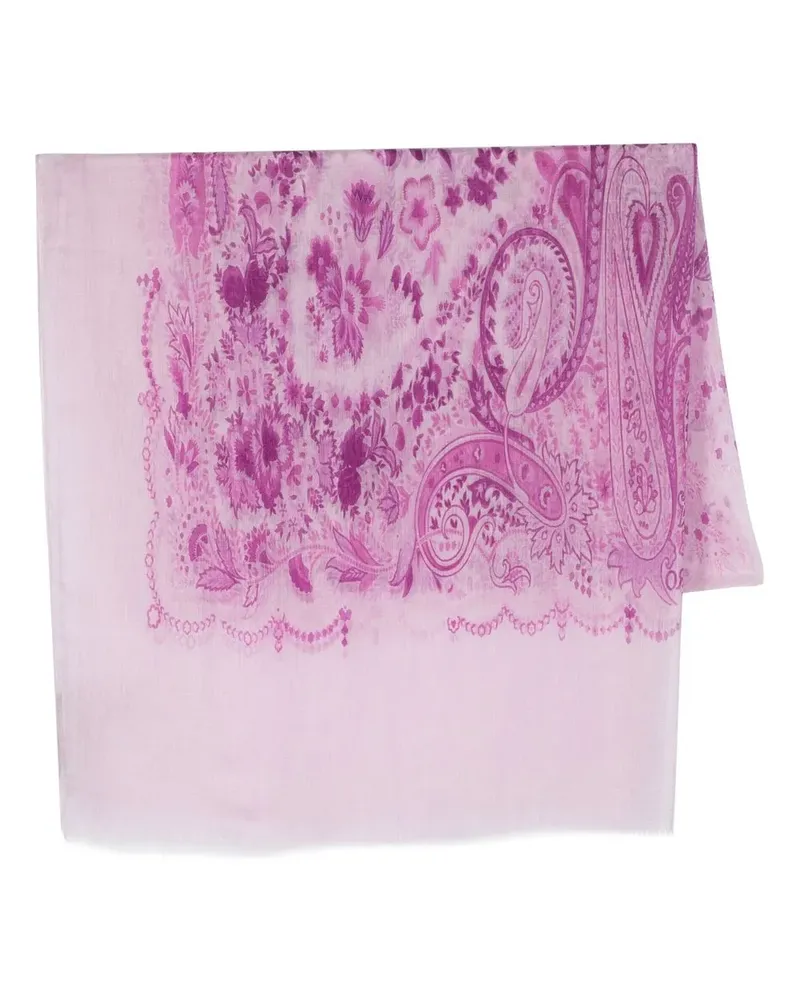 Etro Schal mit Paisley-Print - Rosa Rosa