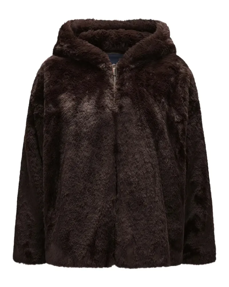 Max Mara Max Mara Kapuzenjacke aus Faux Fur - Braun Braun