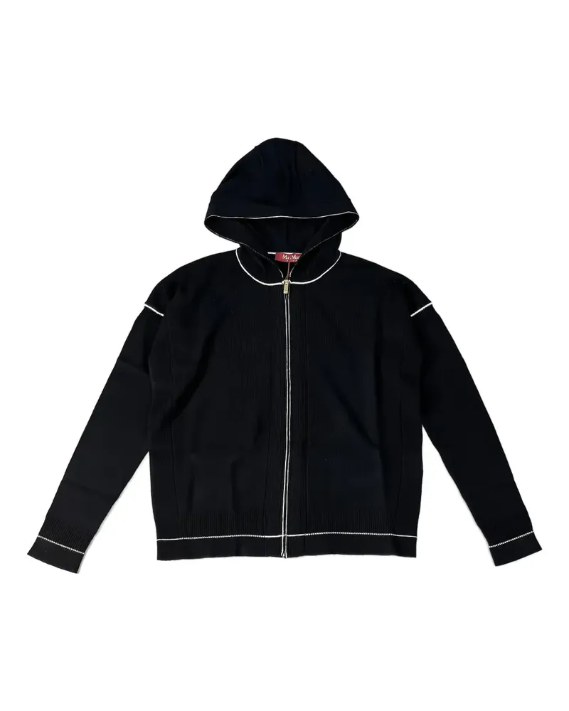 Max Mara Cardigan mit Kapuze - Schwarz Schwarz