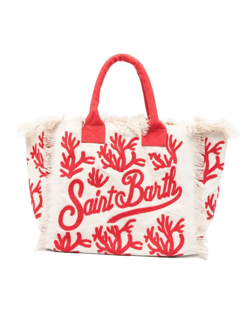 MC2 Saint Barth Vanity logo-embroidered tote bag - Nude Nude