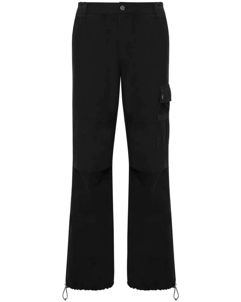 Moschino Halbhohe Cargohose - Schwarz Schwarz