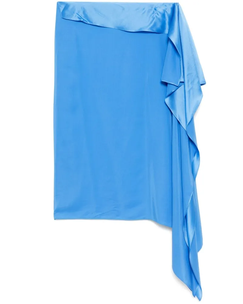 Christopher Esber Seidenrock mit überkreuzten Trägern - Blau Blau