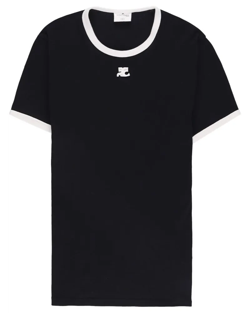Courrèges Bumpy T-Shirt - Schwarz Schwarz