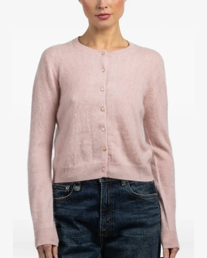 Autumn Cashmere crew-neck cardigan - Rosa Rosa