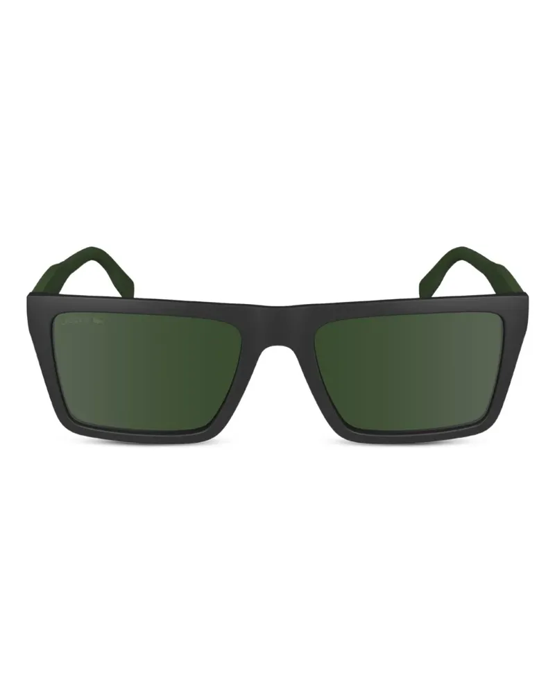 Lacoste Sonnenbrille mit eckigem Gestell - Schwarz Schwarz