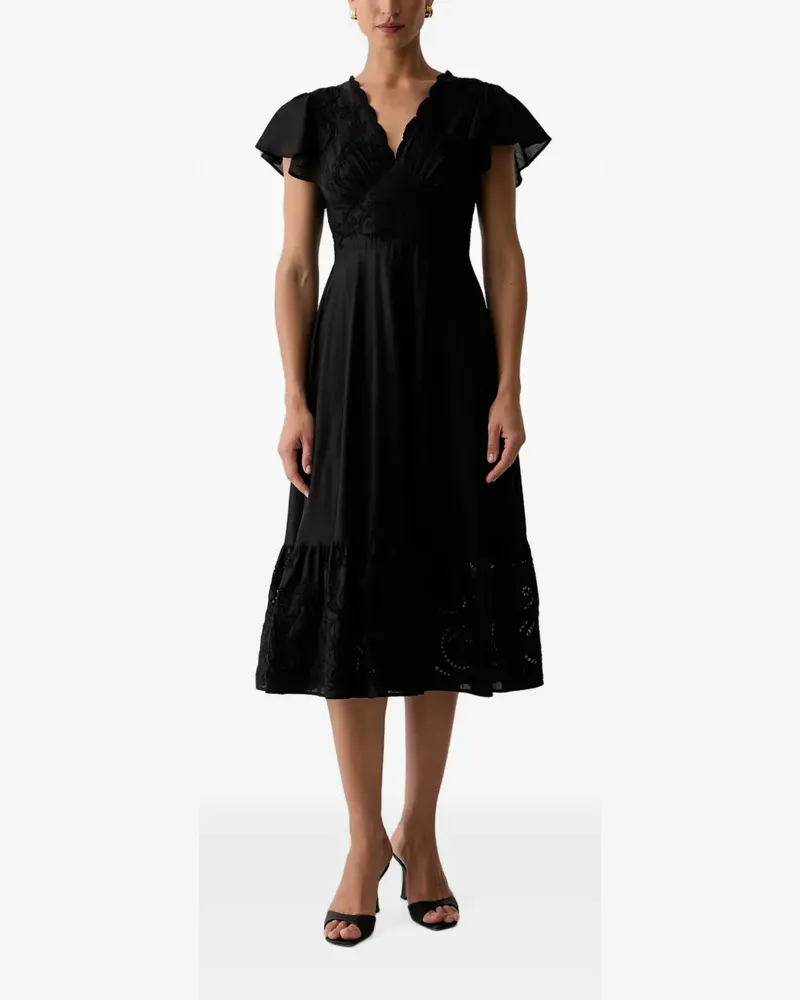 Morgan Besticktes Midikleid - Schwarz Schwarz