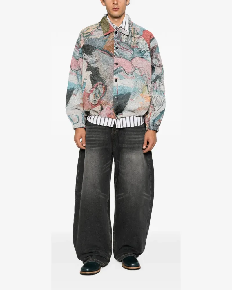 KidSuper tapestry-effect jacquard jacket - Nude Nude