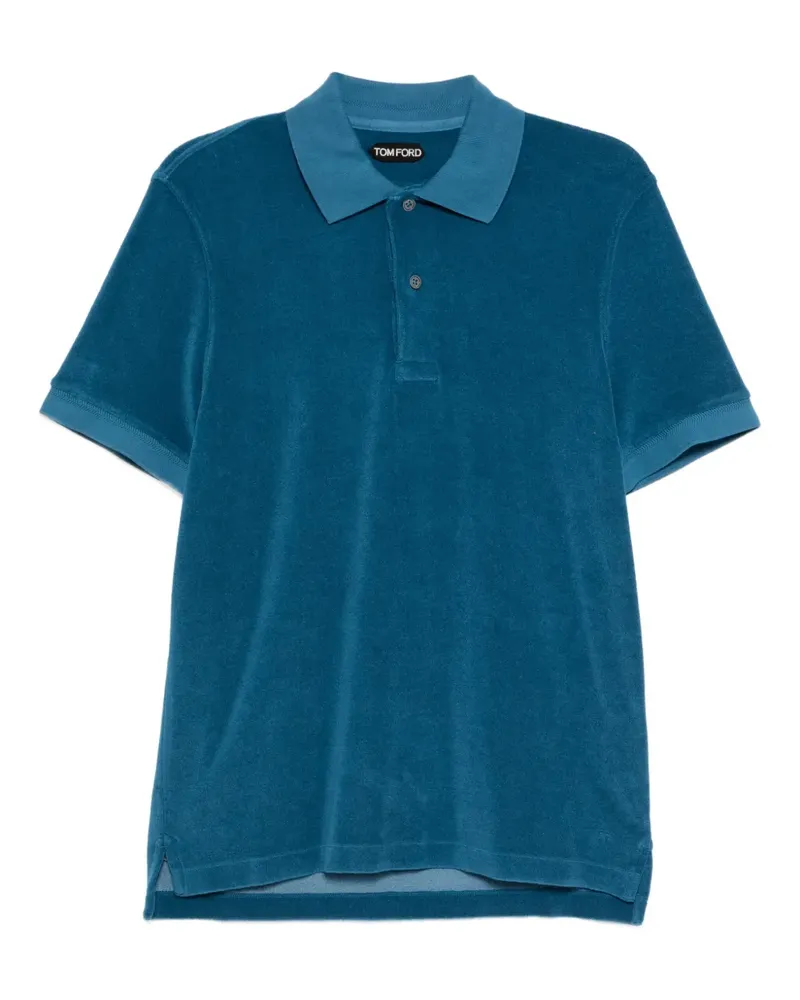 Tom Ford Poloshirt aus Frottee - Blau Blau
