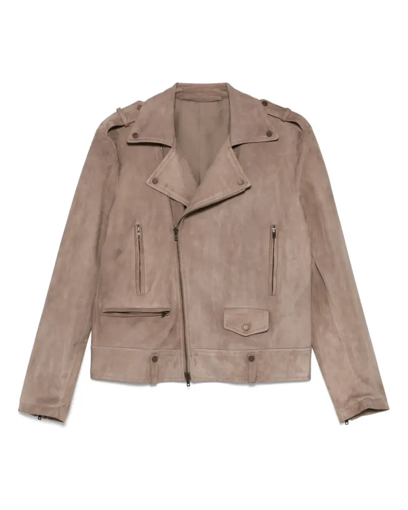 Salvatore Santoro Bikerjacke aus Wildleder - Nude Nude