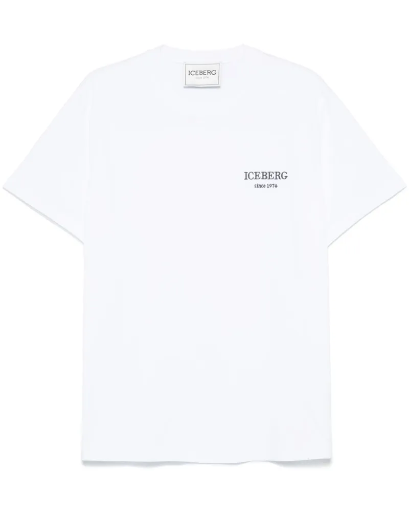 Iceberg T-Shirt mit Logo-Stickerei - Weiß Weiß