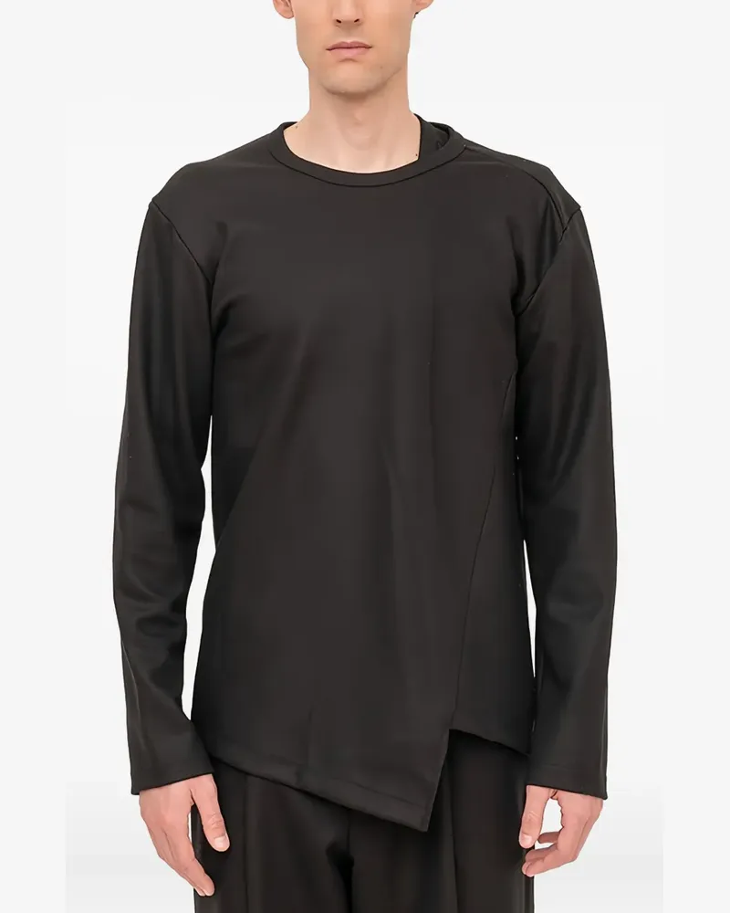 Comme des Garçons T-Shirt mit asymmetrischem Saum - Schwarz Schwarz
