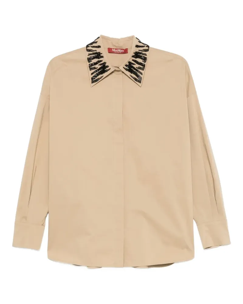 Max Mara Hemd mit Perlenverzierung - Nude Nude