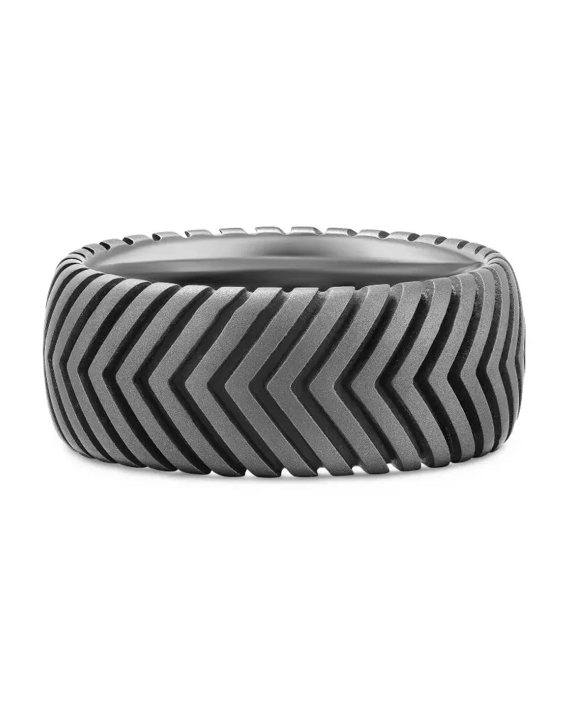 David Yurman Chevron Band Ring - Schwarz Schwarz