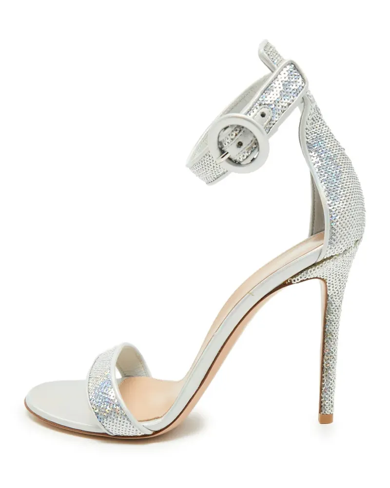 Gianvito Rossi Portofino Sandalen mit Pailletten - Silber Silber