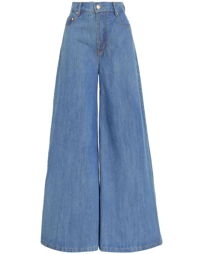 Amapô Jeans mit weitem Bein - Blau Blau