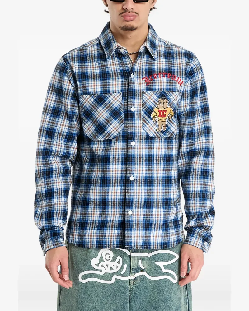 Billionaire Boys Club mascot checked shirt - Blau Blau