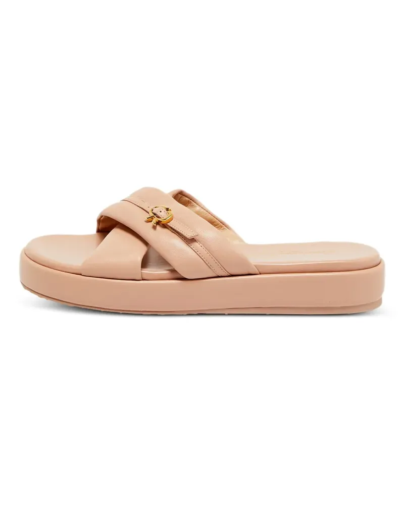 Gianvito Rossi Alima Pantoletten mit überkreuzten Riemen - Rosa Rosa