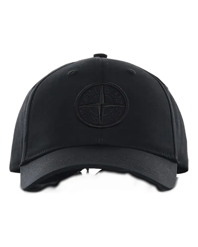 Stone Island compass-embroidery baseball hat - Schwarz Schwarz