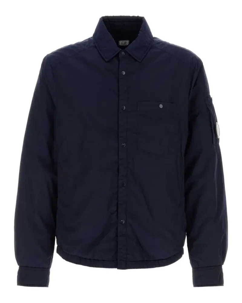 C.P. Company Chrome-R lens padded button overshirt - Blau Blau