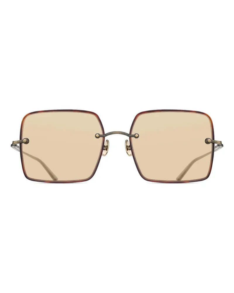 RETROSUPERFUTURE Sonnenbrille mit eckigem Gestell - Braun Braun