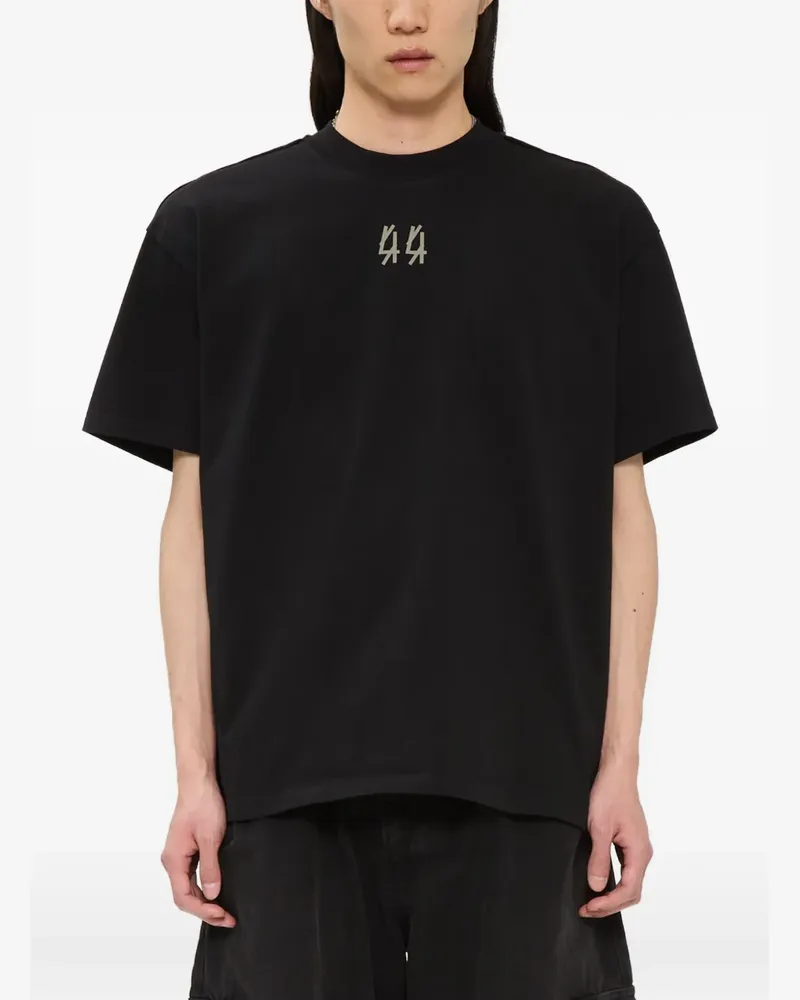 44 LABEL GROUP Mega 44 T-Shirt mit Logo-Print - Schwarz Schwarz