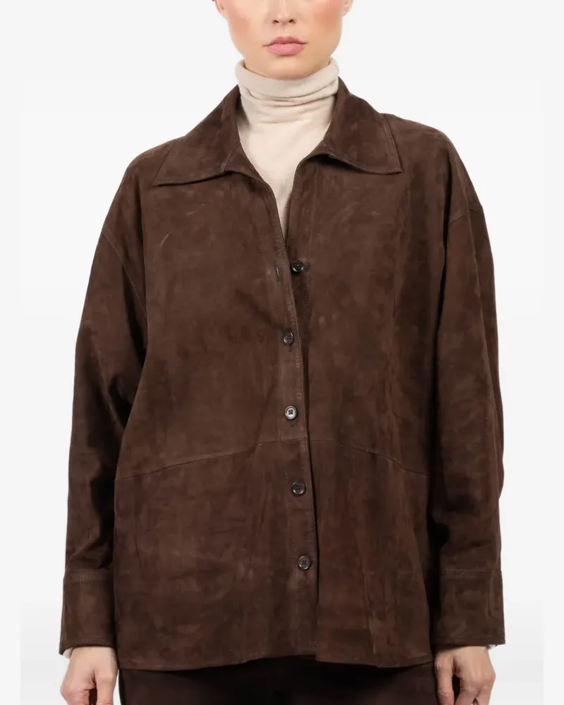 Arma Catarine buttone-up shirt jacket - Braun Braun