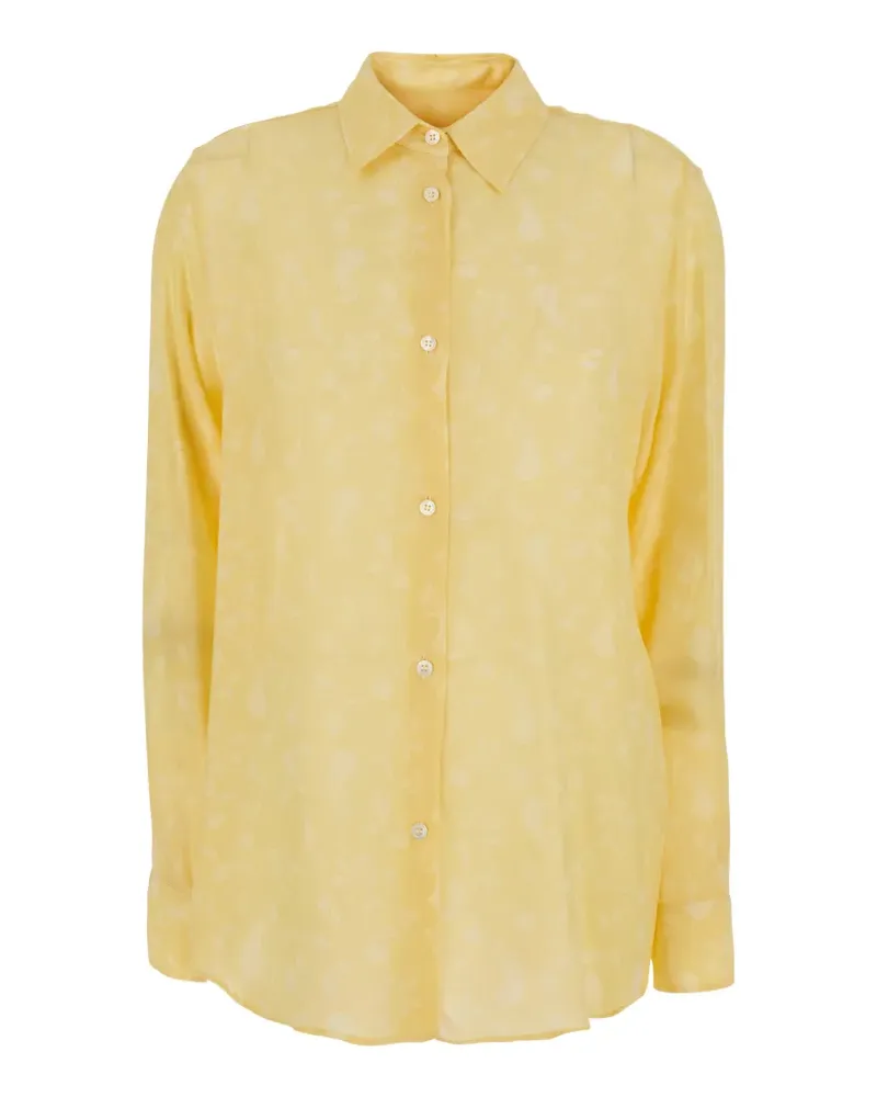 Mauro Grifoni floral-print long-sleeve shirt - Gelb Gelb