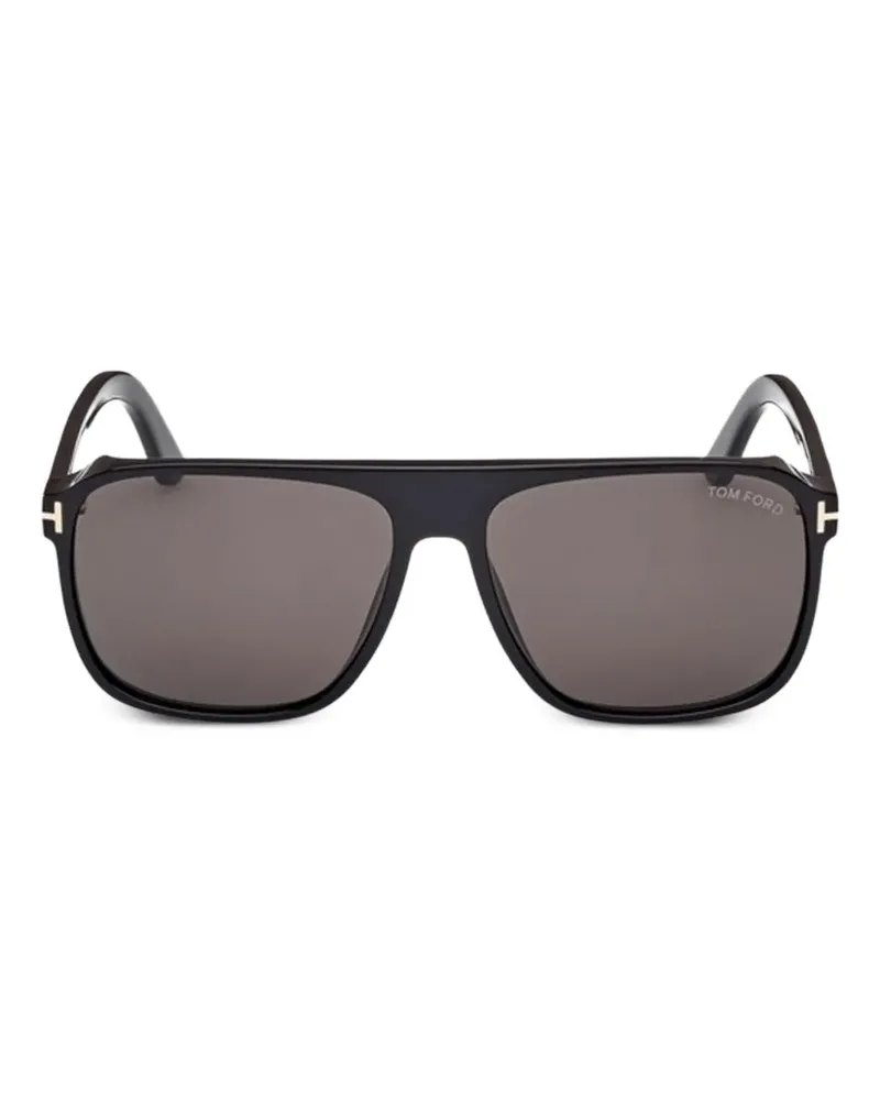 Tom Ford Kemp-02 Sonnenbrille mit eckigem Gestell - Schwarz Schwarz