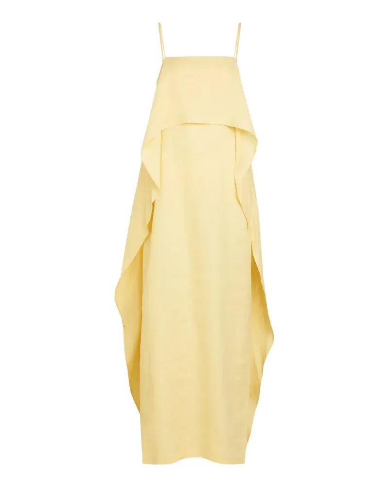 STAUD Valencia Maxikleid mit Spaghettiträgern - Gelb Gelb