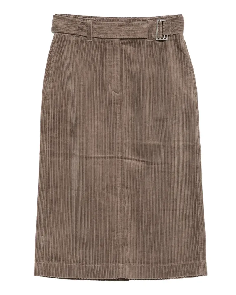 Marc O'Polo belted corduroy midi skirt - Braun Braun