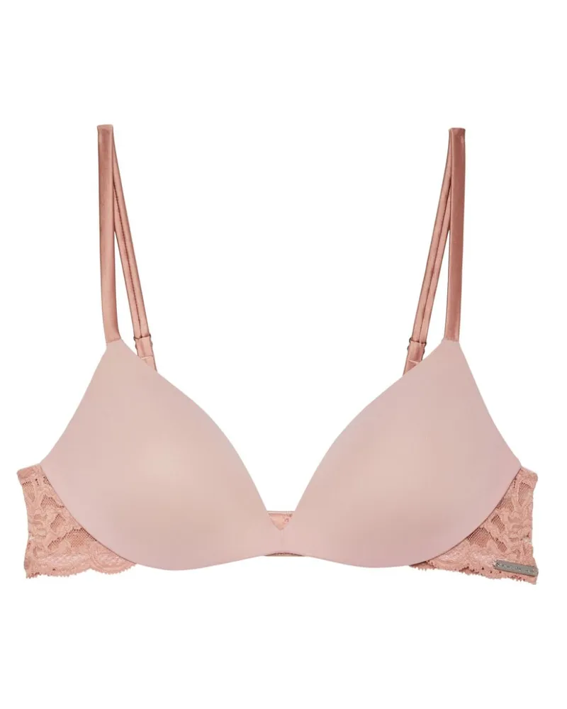 Fleur Du Mal Drahtloser Charlotte Push-up-BH mit Spitze - Rosa Rosa