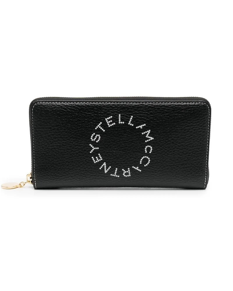 Stella McCartney Portemonnaie mit Stella-Logo Schwarz