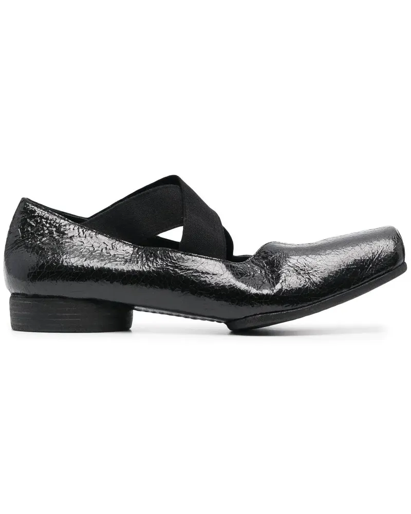Uma Wang Ballerinas mit eckiger Kappe - Schwarz Schwarz