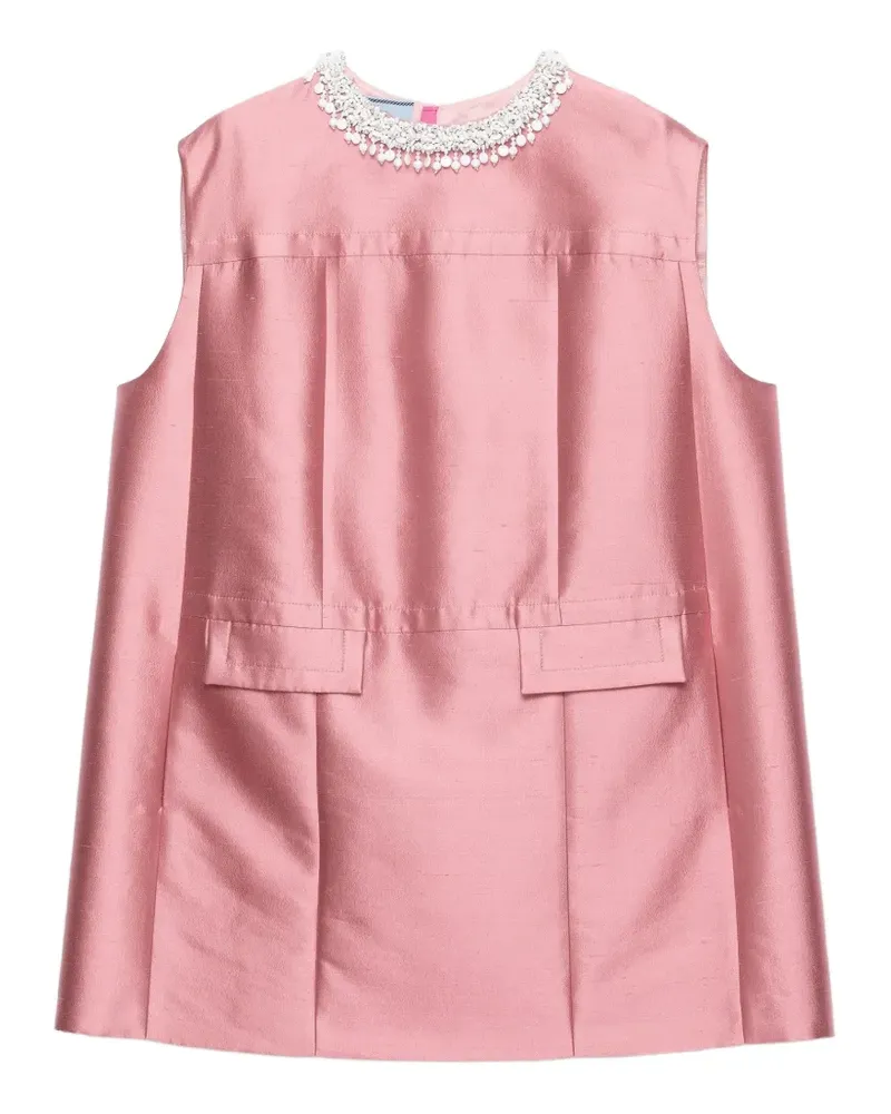 Prada embroidered mini dress - Rosa Rosa