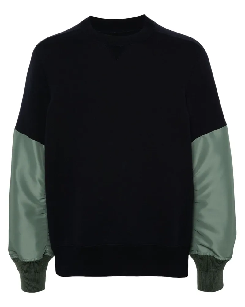 Sacai Sweatshirt mit Einsätzen Blau