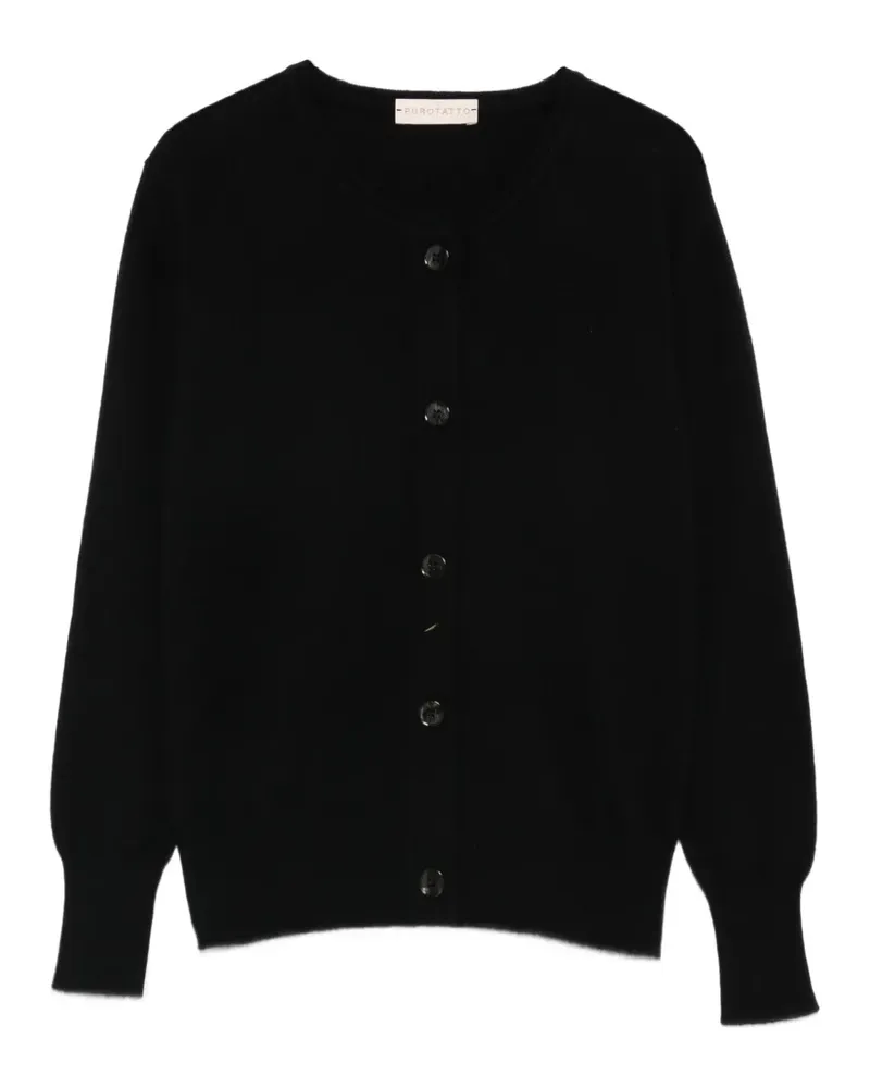 Purotatto Geknöpfter Cardigan - Schwarz Schwarz