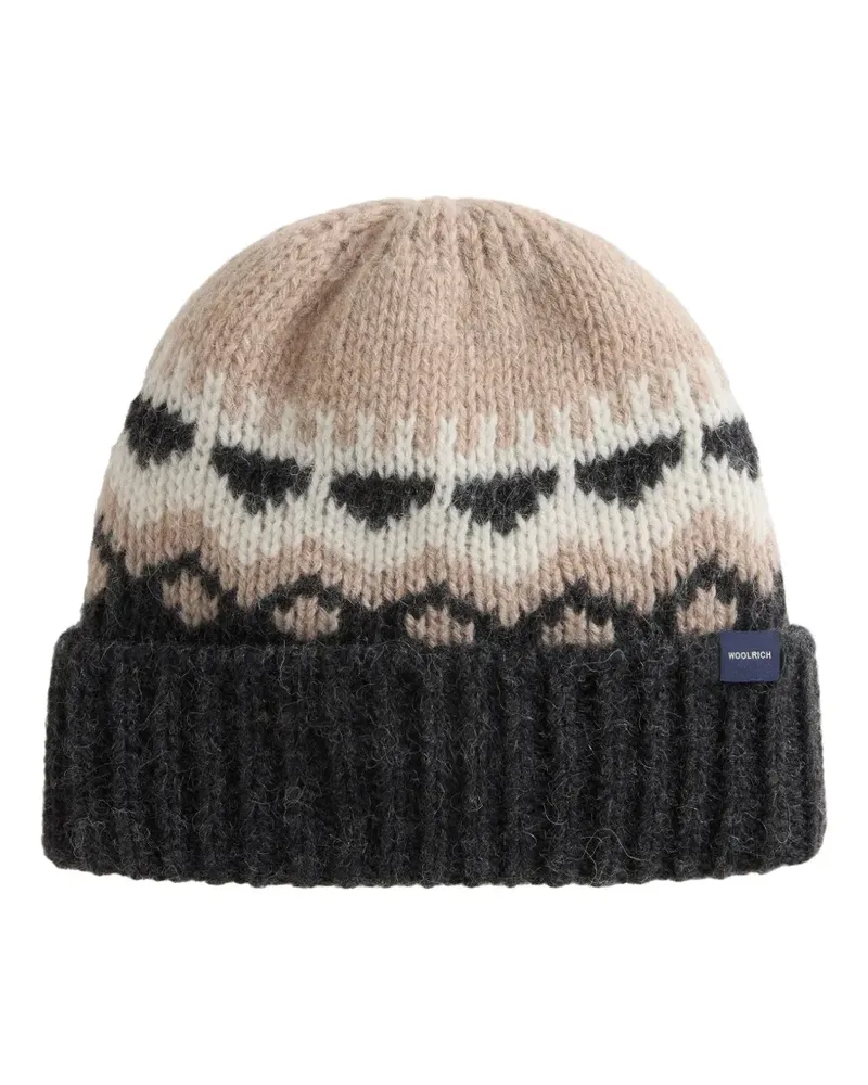 Woolrich Beanie mit Fair-Isle-Muster - Nude Nude