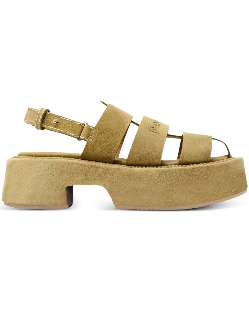 J.W.Anderson Wildledersandalen mit Plateau - Grün Grün