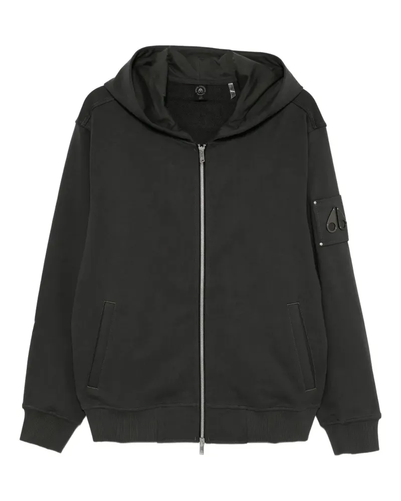 Moose Knuckles Hoodie mit Logo-Schild - Grau Grau